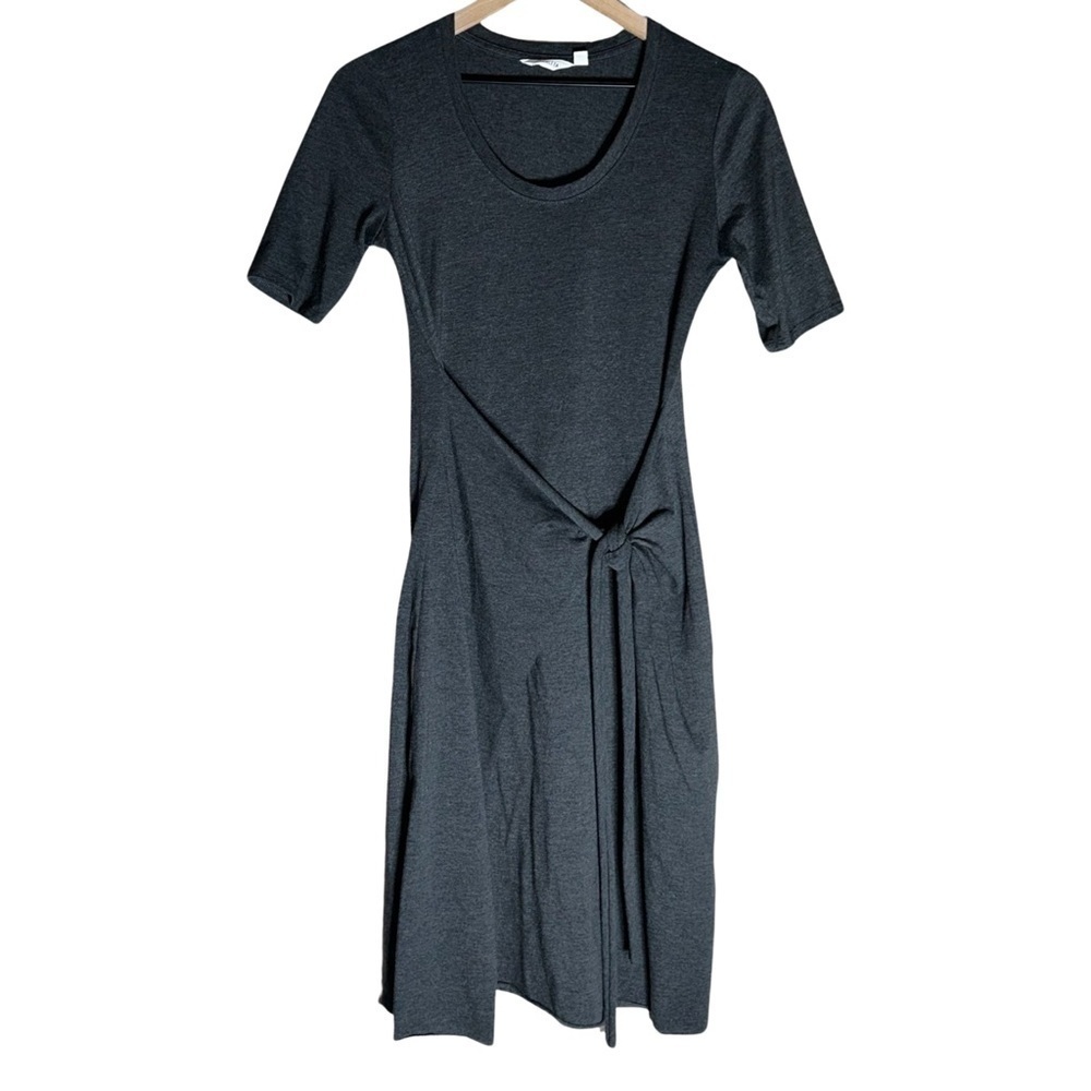 Athleta Gray In A Twist Tie Knot T-shirt Dress - Size S